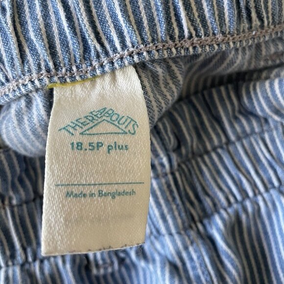 There Abouts Shorts Youth 18.5 P Plus Light Blue Pull On Shorts Striped Pockets - Picture 3 of 13